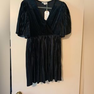 Black velour dress